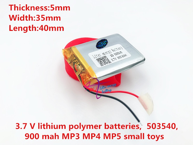 3,7 V 900mAh 503540 Lithium-Polymer Li-Po li ionen Akku zellen Für Mp3 MP4 MP5 GPS mobile bluetooth