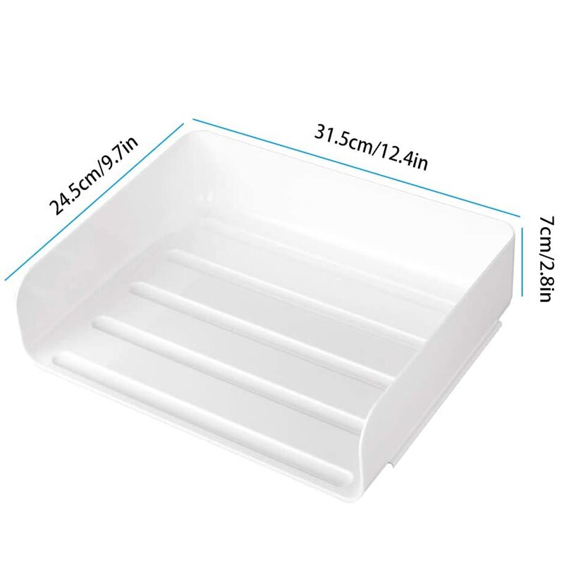 Stackable A4 Paper File Rack Magazine Durable Anti Slip Letter File Sundries Document Tray Desktop Holder School Supplies Office: Default Title