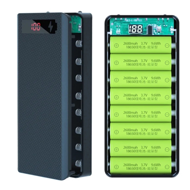 DIY Power Bank 18650 Battery Case Power Bank Battery Storage Box Powerbank Box Charger Shell Case 8X 10X 18650 Type C Interface