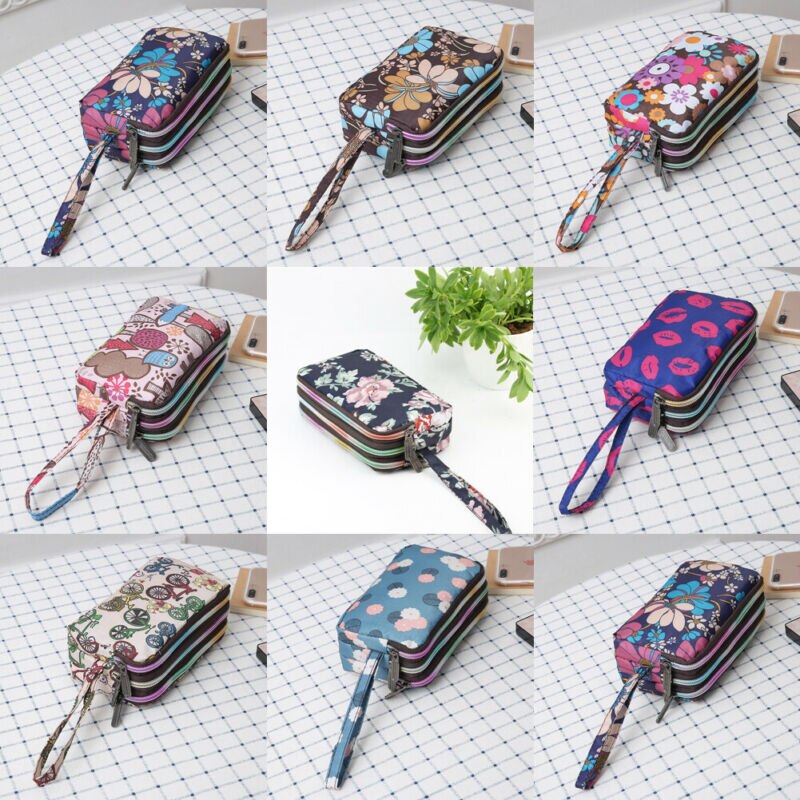 Portefeuilles en toile étanche pour femmes, portefeuilles pour téléphone, étui à poignet, pochette, sacs de maquillage et cosmétiques