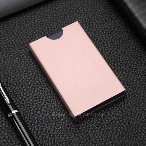 Casual Slim Pull UP Credit ID Card Holder Cards Case Thin Cardholder for Men Women: gold