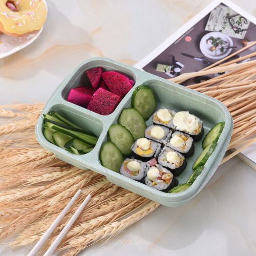 Limiet 100 Tarwe Magnetron Bento Lunchbox Picknick Fruit Voedsel Container Opbergdozen Case Container Organizer #