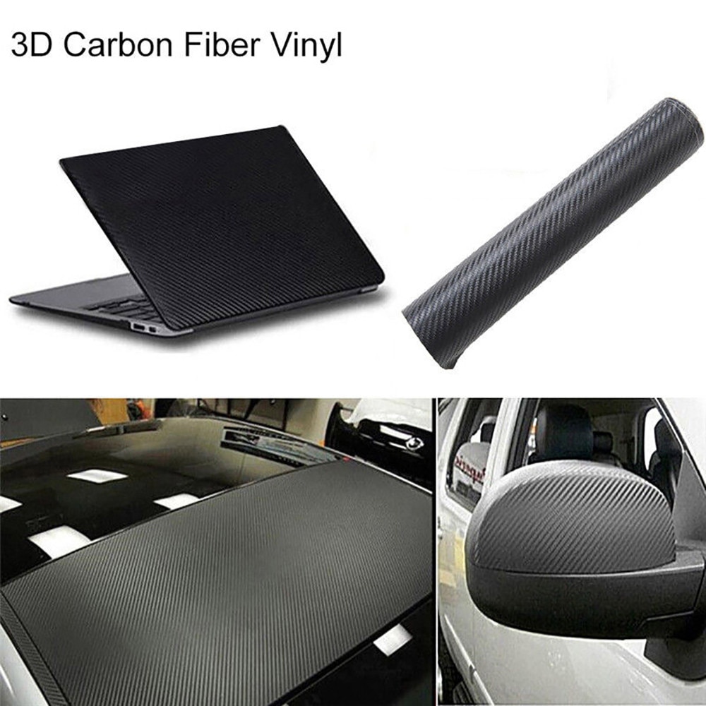 Raamfolies & Solar Bescherming 3D Carbon 127X10cm Fiber Vinyl Sticker Voor Motorfiets Auto Pod Auto Accessoires