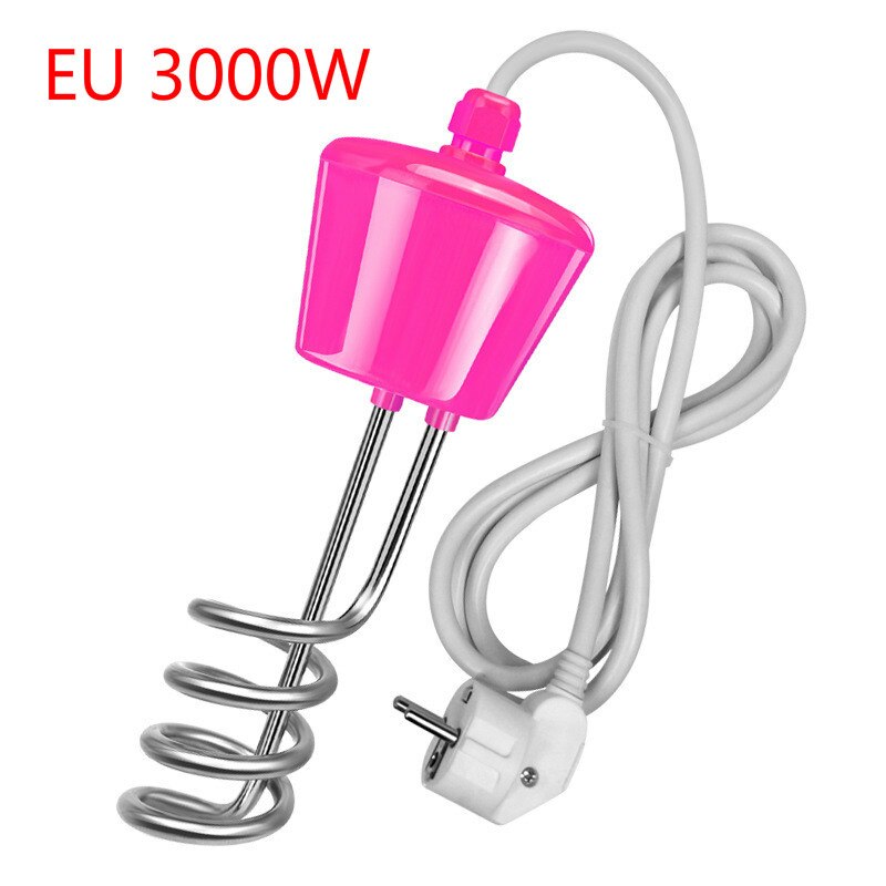 2000/2500/3000W Cartridge Swimming Pool Heater Electric Heating Element Immersion Water Heater Boiler Heating Rod for Inflatable: EU 3000w pink