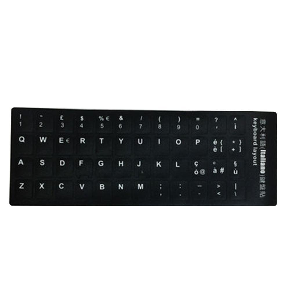 3pcs Keyboard Stickers Spanish Russian Arabic French Korean English Standard Waterproof Italian Computer German Hebrew Lang N7Y4: Italian