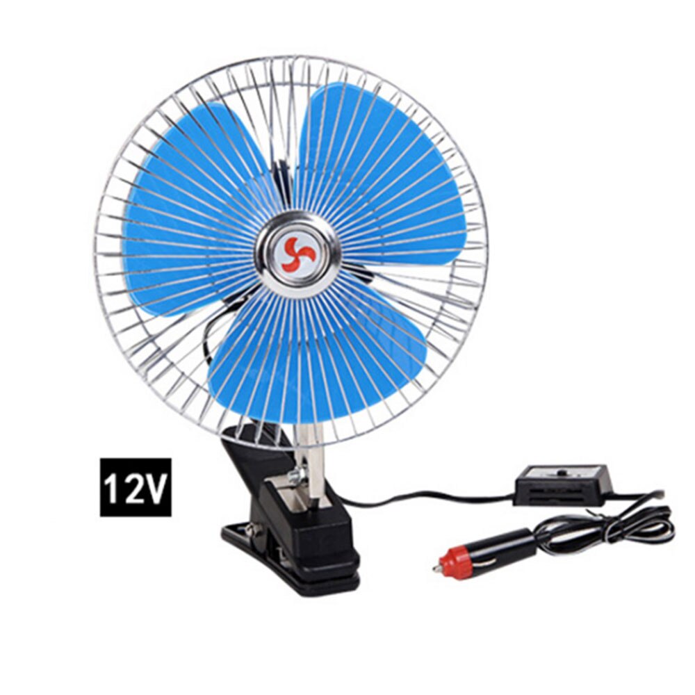 6/8 inch 12V/24V Car Fan Universal Semi-Enclosed Vehicle Fan With Clip Summer Car Electric Cooling Fan for Car Truck