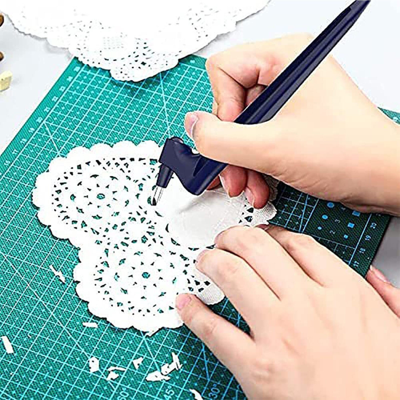Stainless Steel Craft Knife Precision Craft Cutting Tools 360 Degree Rotating Blade Handheld Craft Cutter Three Different Angle