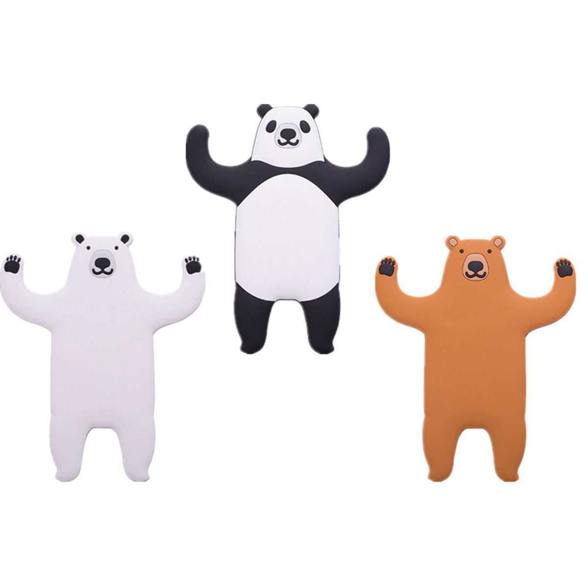 Animal Haken Hoge Sterkte Nail-Gratis Muur Haak Lijm Sterke Herbruikbare Waterdicht Voor Handdoek Kleding Tassen 1 stuks/3Pcs: D 3pcs