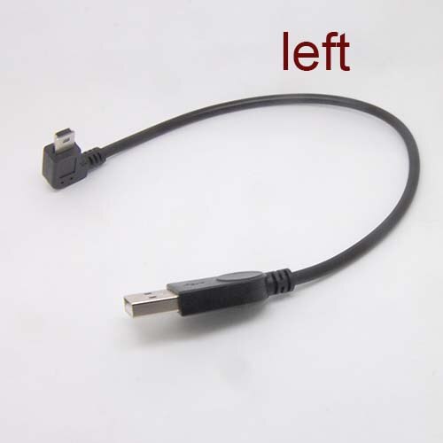 90 Degree left angle USB Type A Female to Mini B 5 Pin Male cable Adapter