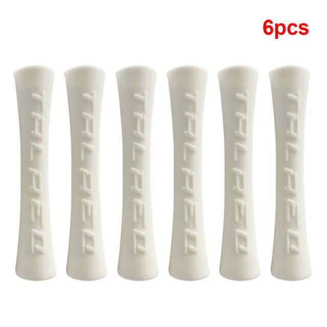6/8pcs Bicycle Brake Shift Cable Guard Anti-Friction Bike Frame Protector Tubes Protective Cover: 6pcs white
