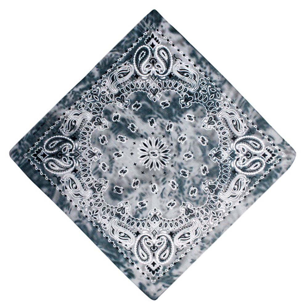 Pañuelo cuadrado de algodón para el cuello, banda para el pelo, estilo Hip Hop, Cachemira, sin costuras, para envolver el cuello y teñir el anacardo, DIY: Azul cielo