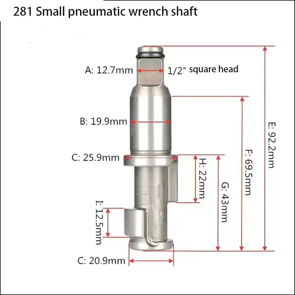 1PC 1/2 3/4 1" inch Pneumatic Tools Air Impact Wrench Anvil Driver spindle Axis Hammer block Repair Parts: indigo