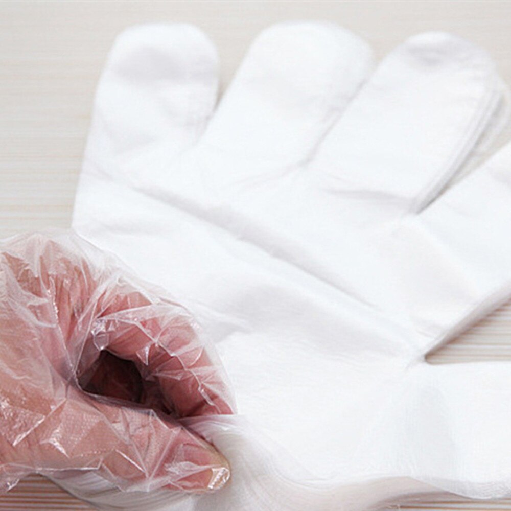50/100 Stuks Plastic Wegwerp Handschoenen Thuis Restaurant Catering Schoon Sanitair Hygiëne Keukengerei Transparante Handschoenen #5 #25