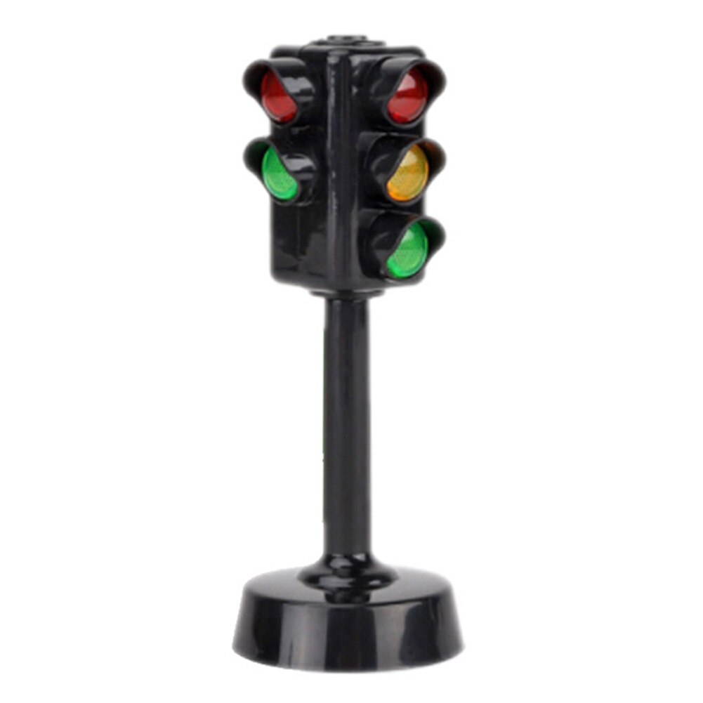 2pcs Traffic Sign Light Toy Role Play Educational Model Road Blocks Voice Flash Kids Rule Cognition Safety Early Learning