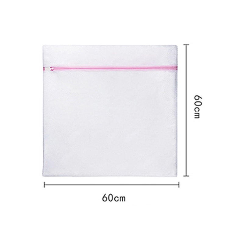 Mesh Laundry Bag Polyeste Wash Bags Coarse Net Laundry Basket Laundry Bags for Washing Machines Mesh Clothes Sock Bra Bag: 60X60CM