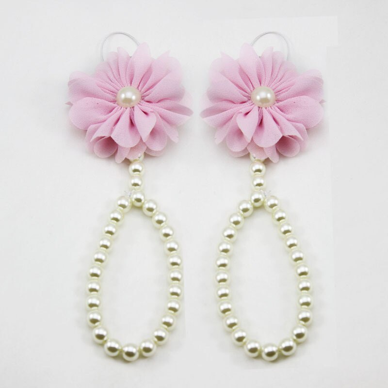 Balleenshining-cheville pour bébé, accessoires colorés, perles avec fleurs, chaîne pour les pieds, Style offre spéciale: Rose