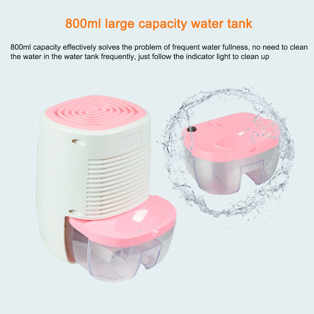 Home Mini Dehumidifier Moisture Absorber Machine Air Purifier for Bedroom Bathroom Basement