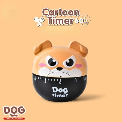 Rappel de cuisine en forme de légumes, dessin animé, minuterie de 60 minutes, aide à la cuisson, chronographe de cuisine: Khaki Dog