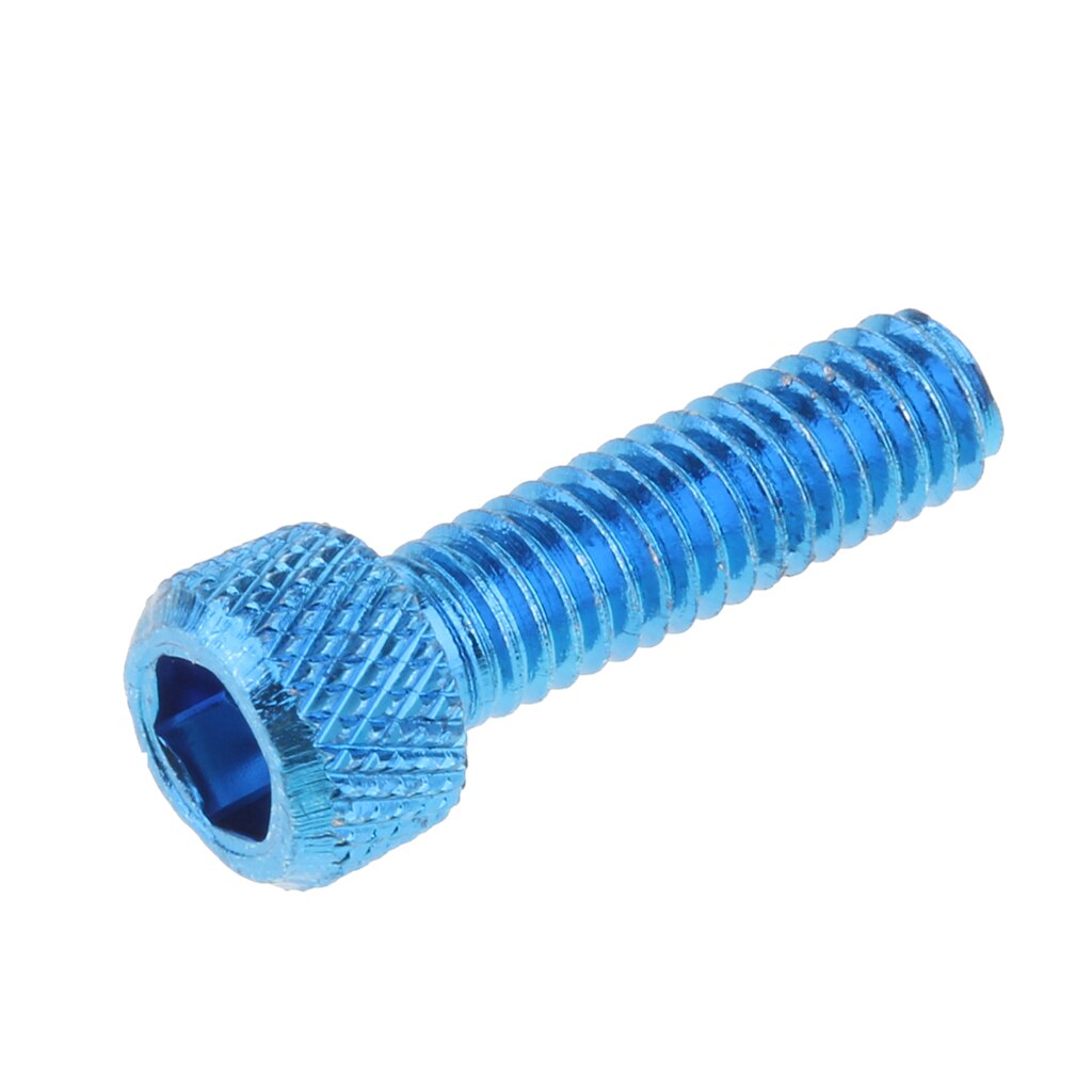 10 Uds. M6 x 20mm paso de aleación de acero hexagonal perno enchufe cabeza tapa tornillos azul