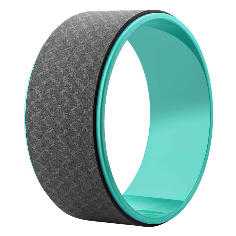 Yoga Wheel for Back Pain - TPE & PC - Fitness, Workout, Pilates Ring: Black