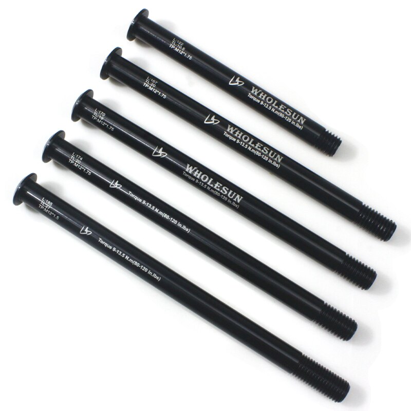 Bicycle Thru Axle Bike Quick Release Road Bike Hubs Tube Shaft Skewers Front Rear Axle 122/167/170/174/185mm M12 P1.75 P1.5 Axle