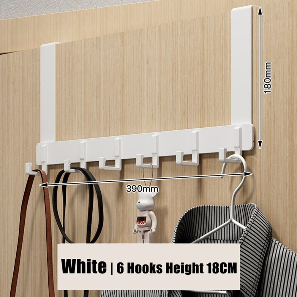 Haken über der Tür 6 Haken Kleidung Mantel Hütte Handtuch Halfter Heimat Schlecht Veranstalter Gestell Küchen zubehör Halfter: Licht Gelb