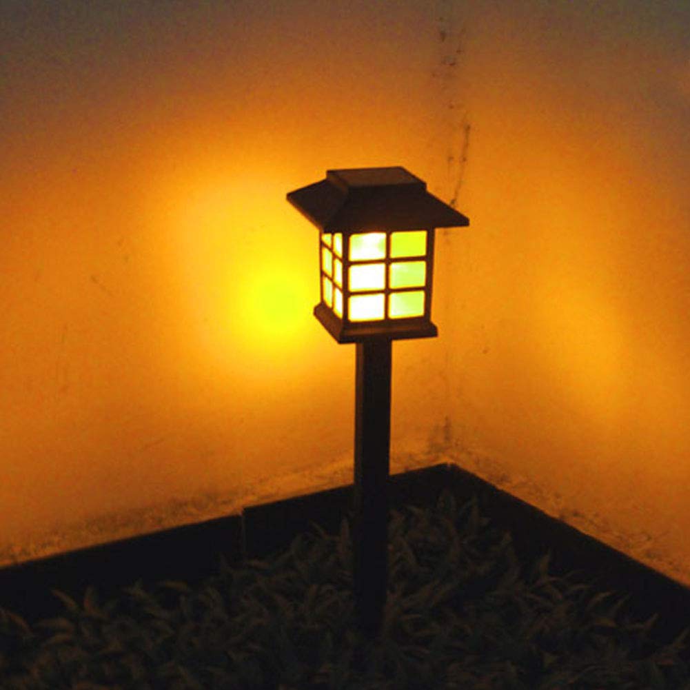 La voie solaire allume les lumières actionnées solaires extérieures de jardin de LED pour la pelouse, Patio, cour, passerelle, allée (blanc, blanc , coloré): Blanc doux / 6pcs
