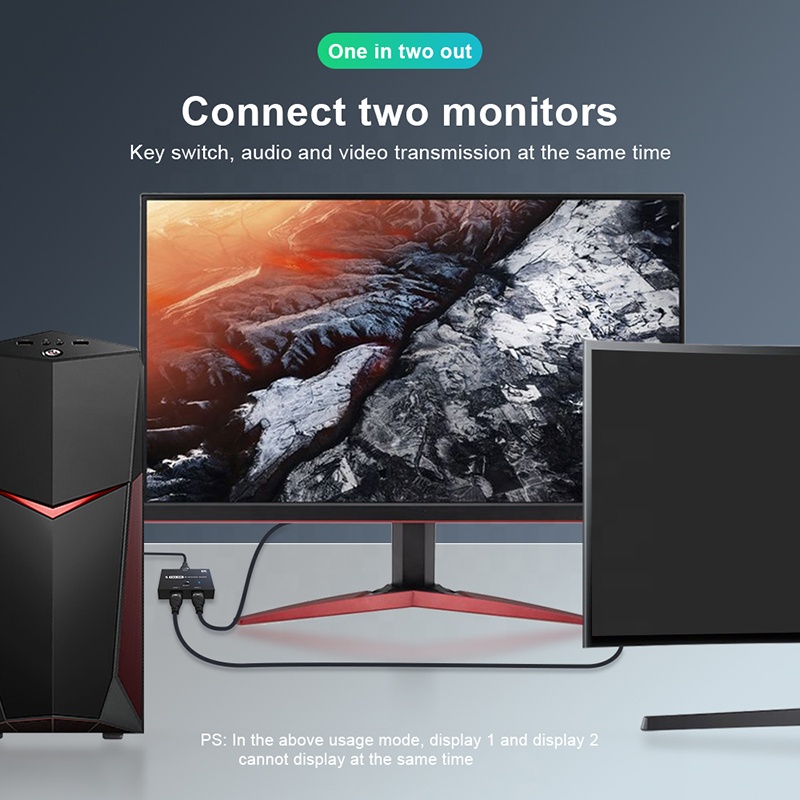 8K 2.1 8K 60Hz 4K 120Hz HDMI Bidirectional Bi Direction Switch Adapter 2 To 1 HDMI Splitter HDMI Switch Bi-Direction 1 In 2 Out