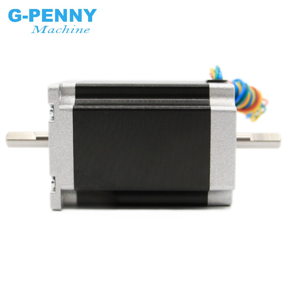 NEMA 23 Stepper motor double shaft 3A 2.2N.m 315Oz-in dual shaft D=8mm 57x82mm Nema23 stepping motor For CNC machine 3D printer