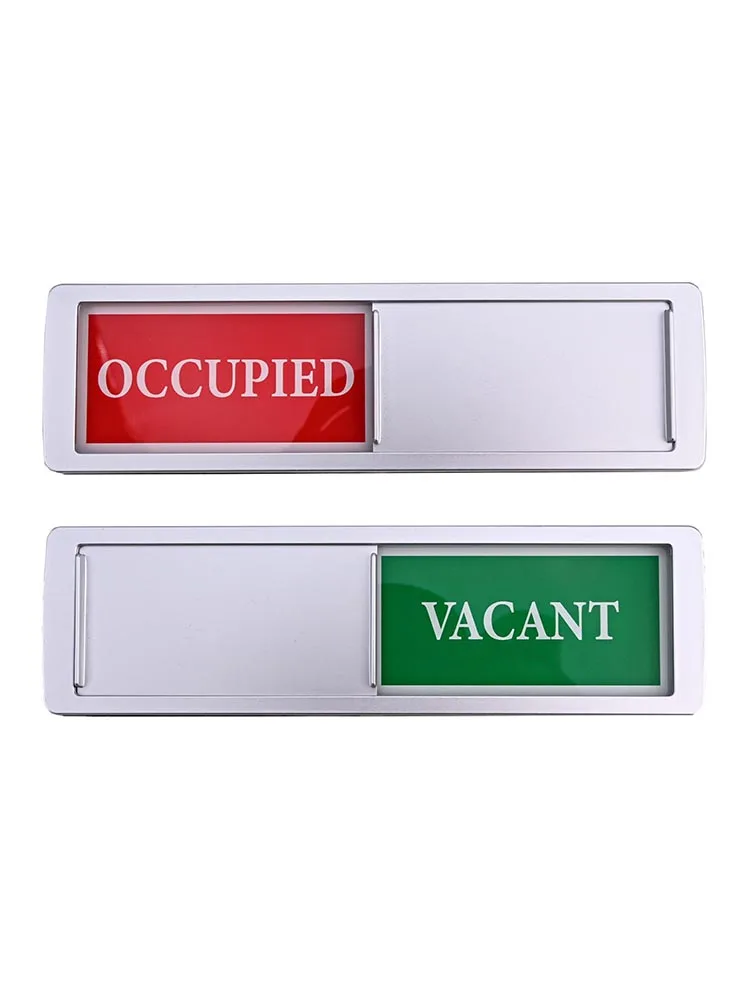Sign Door Privacy Occupied Vacant Sign Slider Number Sign Disturb Indicator For Home Office Bathroom Meeting Hotel Hospital: WHITE