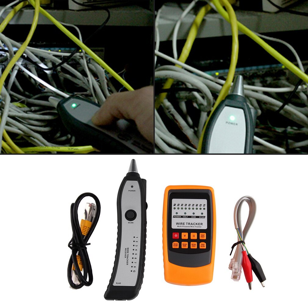 Kabel Tester Tracker Phone Line Network Finder RJ11 RJ45 Wire Tracer Gloednieuwe