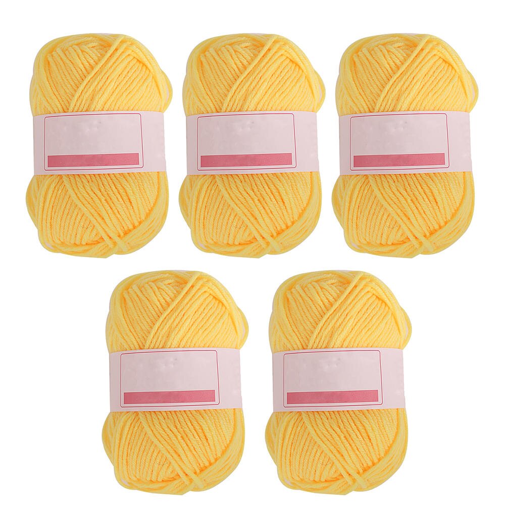 Knitwear Yarn Colorful Hand Knitting Milk Cotton Crochet Knitwear Yarn Wool Yarns Yellow/Light Pink/Orange Pink/Milky White