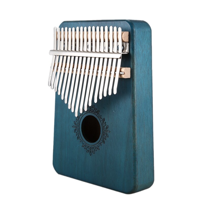 17 Keys Kalimba Piano Mahogany Musical Instrument: blue