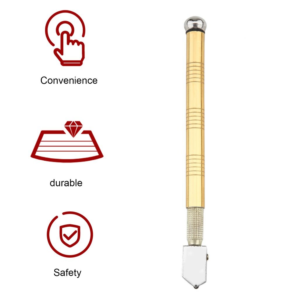 1 Uds cortador de vidrio lleno de aceite de carburo de tungsteno cortador de vidrio Rueda de corte Metal mango cabeza Toyo diamante