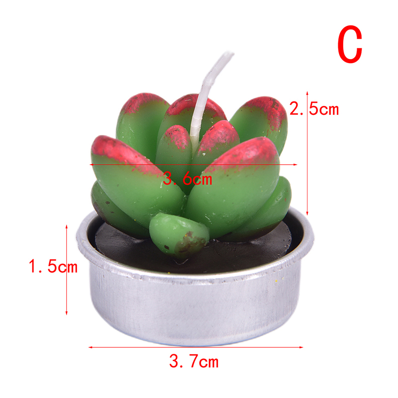 3d kaktuslys simulerede planter røgfri duftlys valentinsdagsfest boligindretning 1pc: C