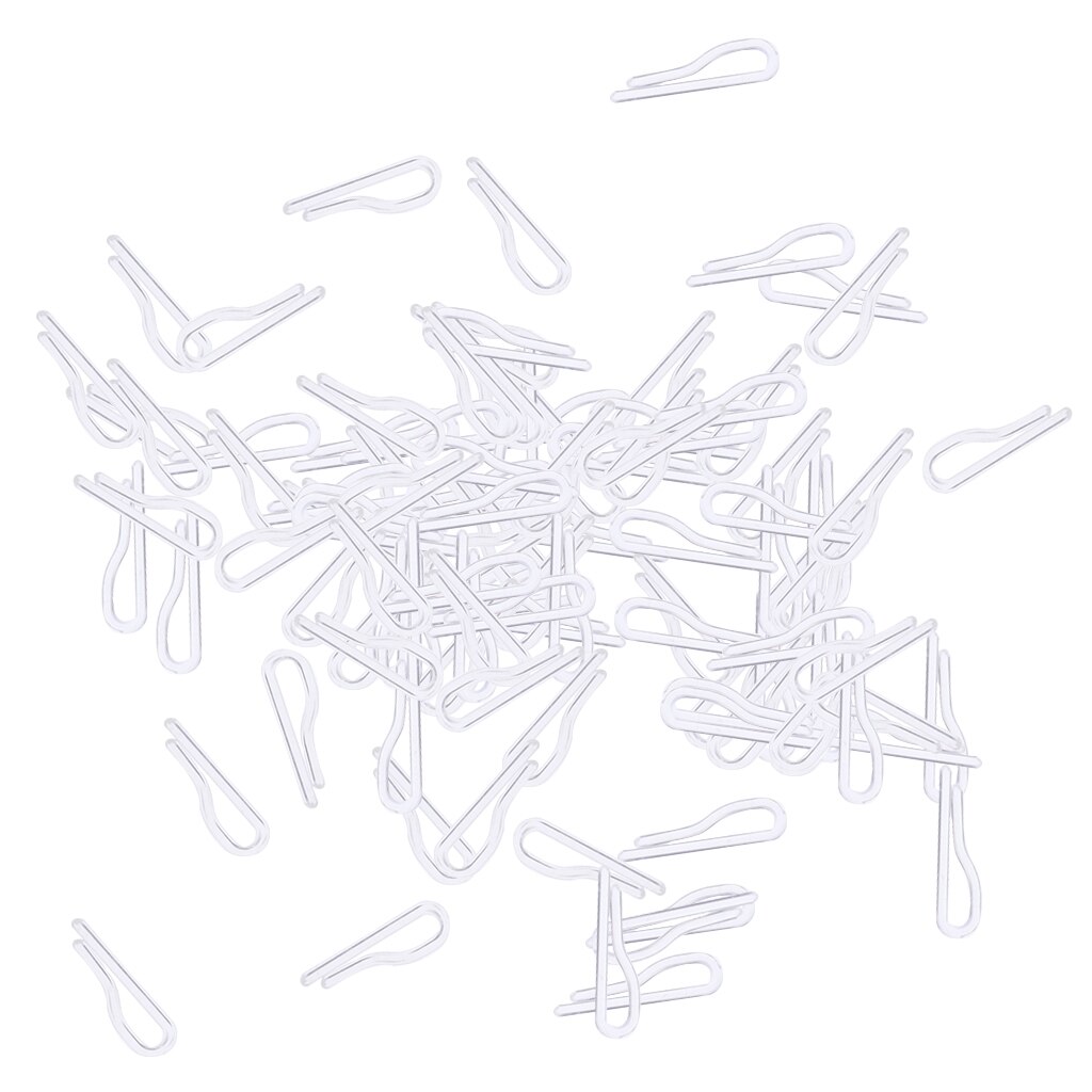 100 Stuks Transparante Plastic Kraag Pinnen Craft Peg Clips Set