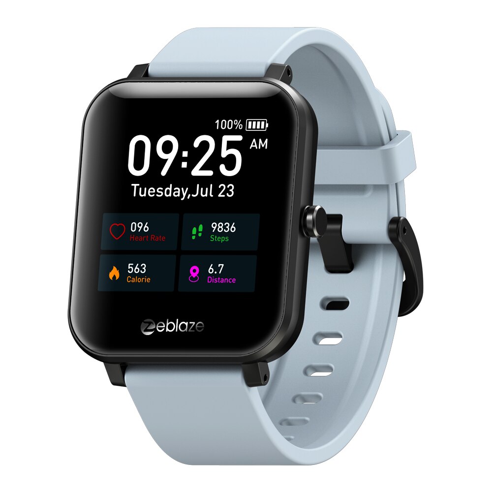 Zeblaze gts bluetooth opkald smartwatch  ip67 vandtæt 1.54 tommer ips farve berøringsskærm pulsmåler smart ur: Grå