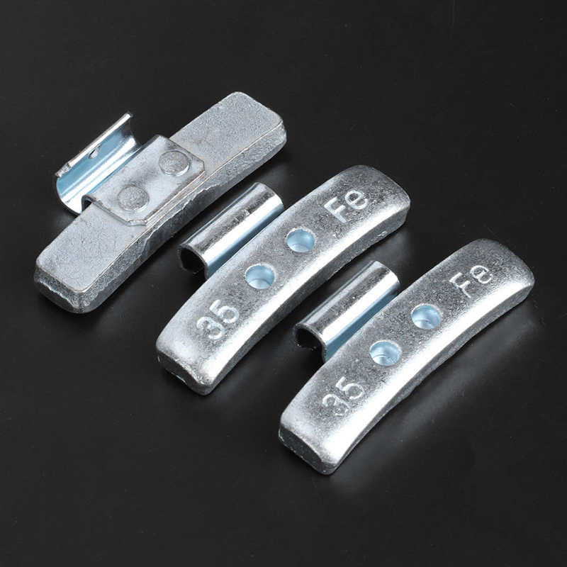 Araba kar zinciri araba aksesuar 35g/1.23oz p-stil aluminiumslegering klip-på hjulvægt dækreparationsdele auto
