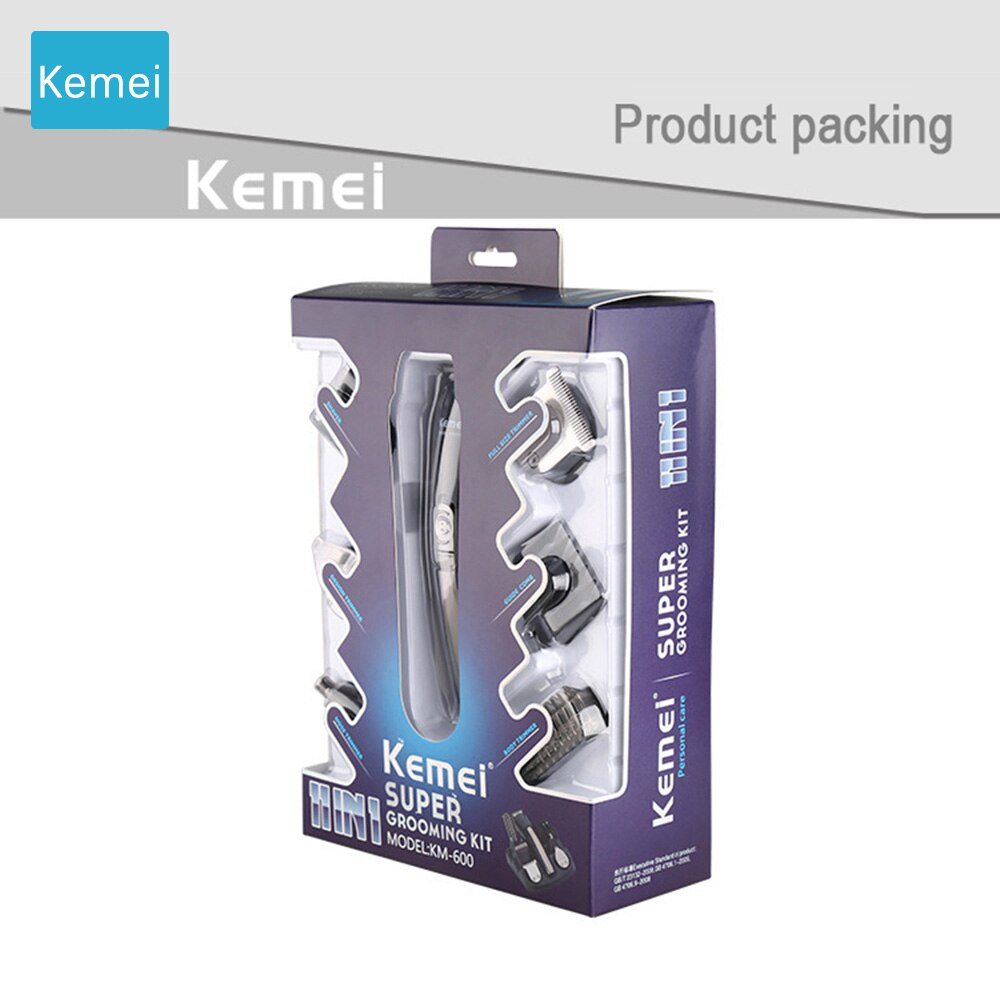 Kemei Trimmer Tondeuse Multifunctionele Baard Nose Hair Trimmer Snijmachine Elektrische Scheerapparaat Scheermes Kemei 11 In 1: With Gift box / uk plug