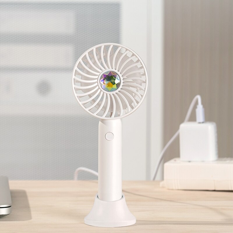 Summer Portable Mini Fan 3 Speed Adjustable Fans USB Rechargeable Desk Handheld Air Conditioner Cooler Outside Travel