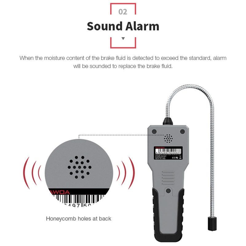 Brake Fluid Tester Support DOT3/4/5.1 Brake Oil Testing Tool Digital Auto Brake Fluid Tester Inspection BF200 Diagnostic Tool