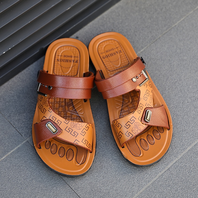 Sommer Männer Sandalen Gladiatoren lässig Römischen Schuhe Außerhalb Günstige Weiche Herren Slipper Schwarz Flache Licht alias hombre Größen 39-44 #