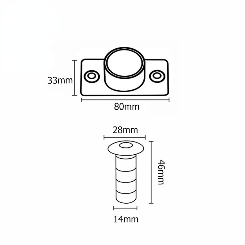 Messing Deur Stopt Zware Deur Holder Magnetische Onzichtbare Deur Stopper Catch Verborgen Roestvrij Stalen Deur Stop Hardware