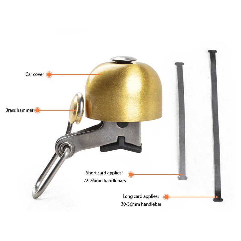Cykel cykel styrring klockhorn hopfällbar klocka cykeltillbehör hopfällbara cyklar styre kopparring horn säkerhetsvarning