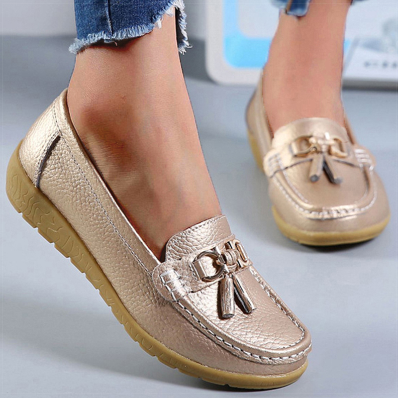 Scarpe da donna Mocassini da infermiera Scarpe Classiche Appartamenti Zapatos Mujer Scarpe basse comode da donna Calzature da donna in pelle casual bianche