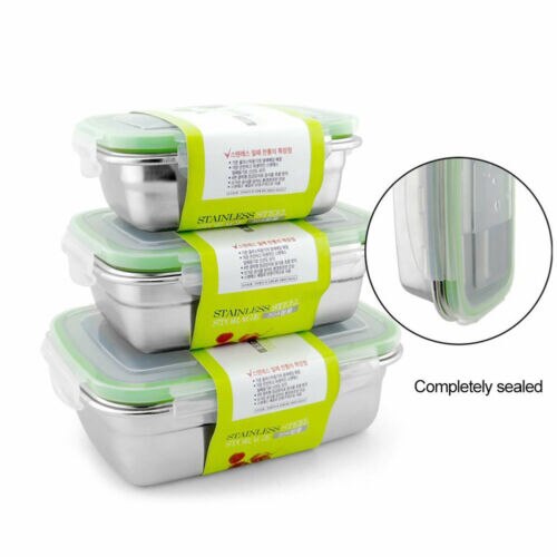Stainless Steel Thermal Insulated Lunch Box Bento Food Container Layers Storag
