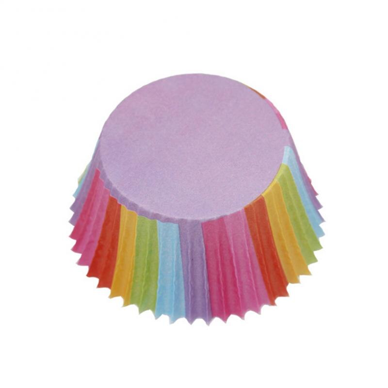 100Pcs Colorful Paper Box Cake Cupcake Liner Baking Muffin Case Cup Party Tray Cake Mold Decorating Tools Cupcake Paper