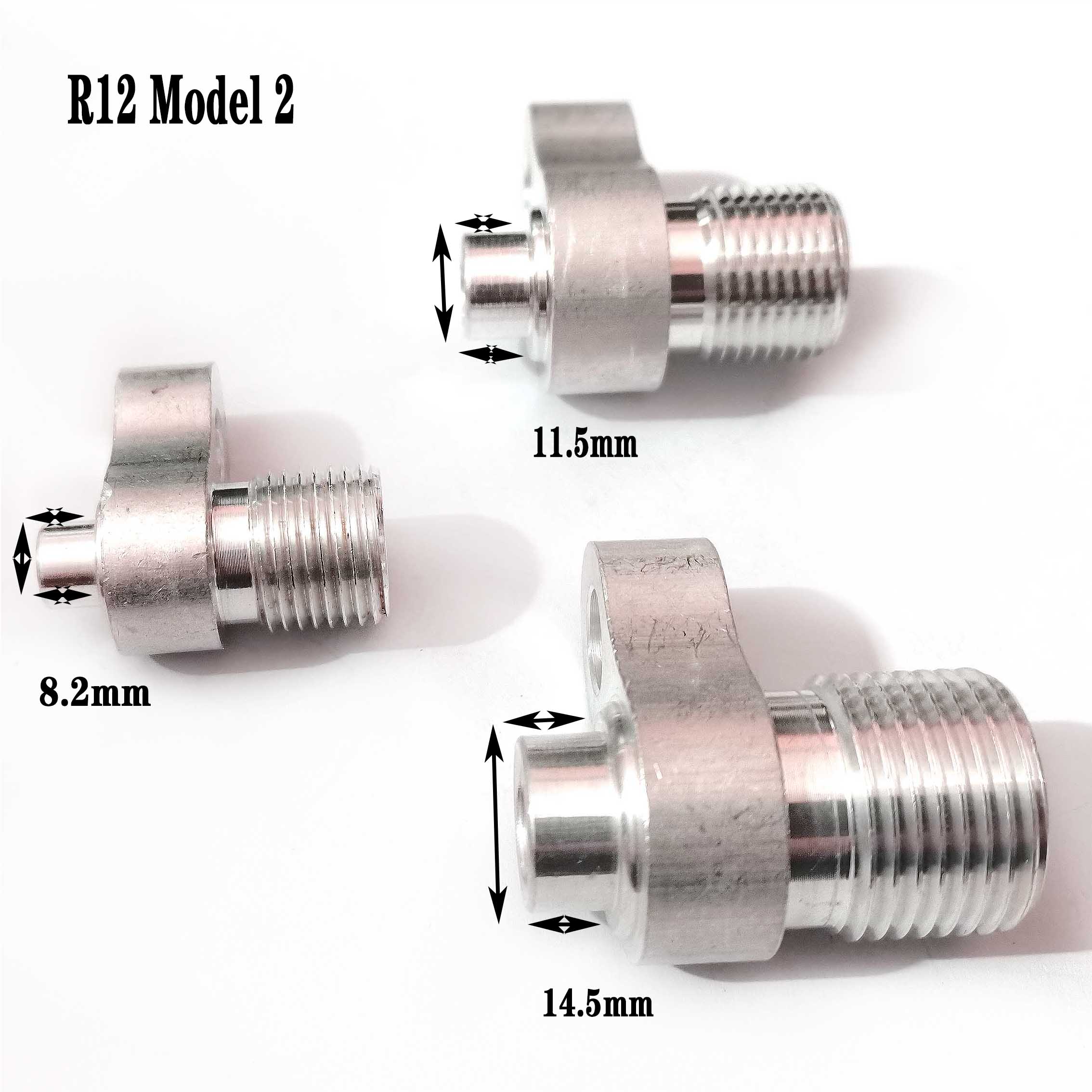 Accesorios de tubería de compresor de aire acondicionado automotriz, juntas de aluminio de manguera de CA para conector 96 R12 3/8 1/2 5/8, 3 uds.: R12 Model 2
