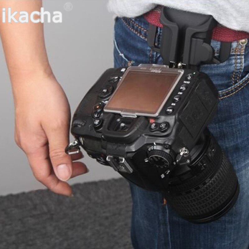 Porte-étui à sangle rapide, ceinture à boucle de taille, Clip de montage sur bouton, sacs vidéo pour appareil photo Sony Canon Nikon DSLR