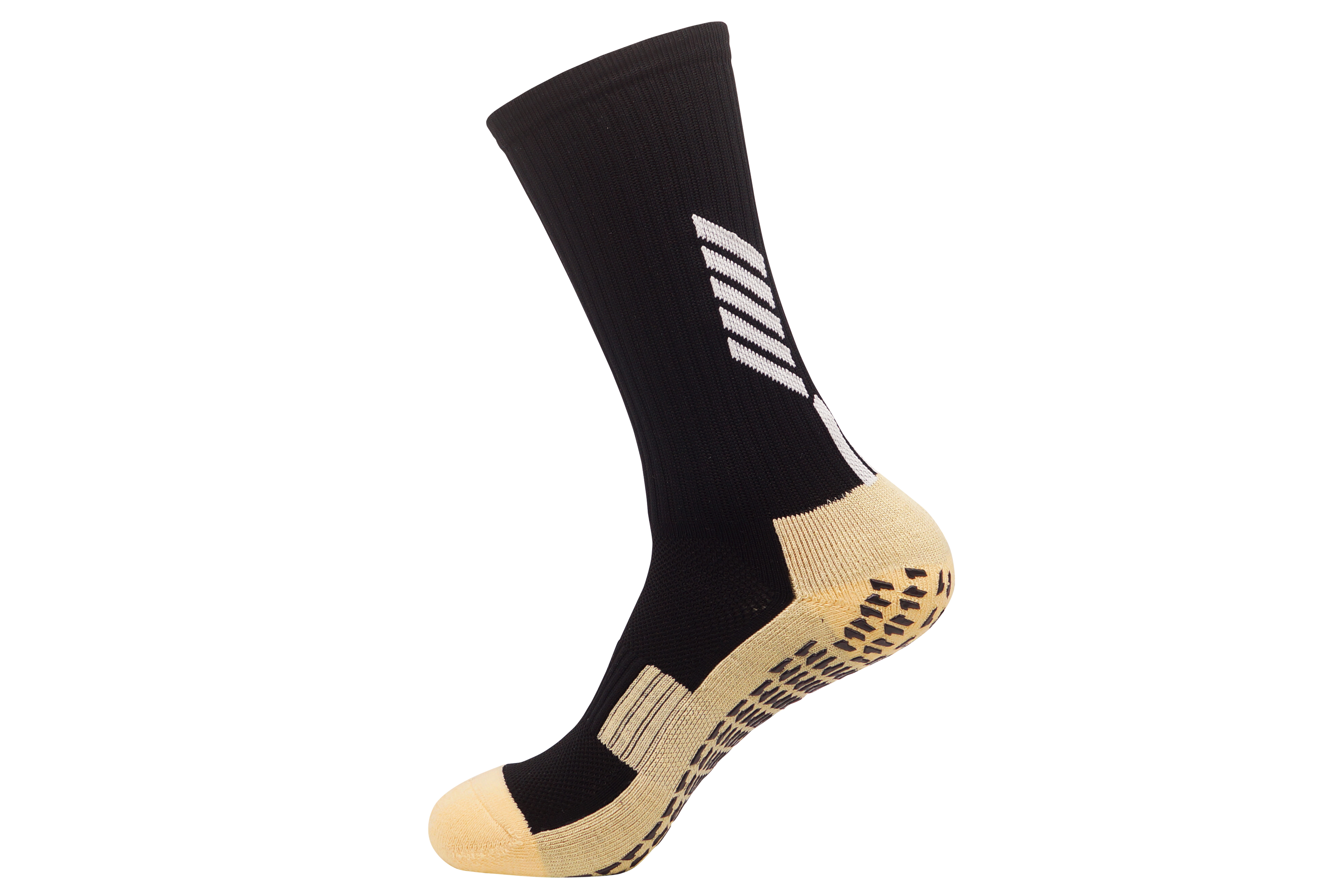 Neue Fußball Socken Anti Slip Fußball Socken Männer Sport Socken Gute Baumwolle Calcetines Die Gleichen Art Wie Die Trusox 9 farben: Black / M